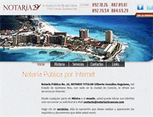 Tablet Screenshot of notaria29cancun.com